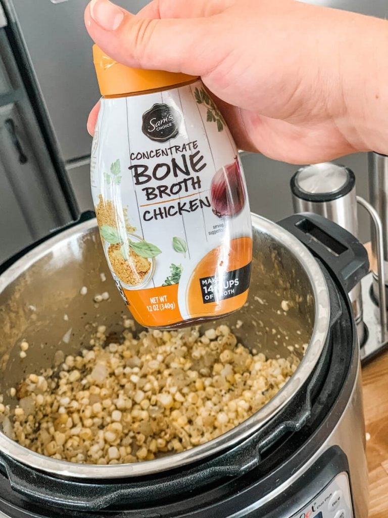 add chicken broth