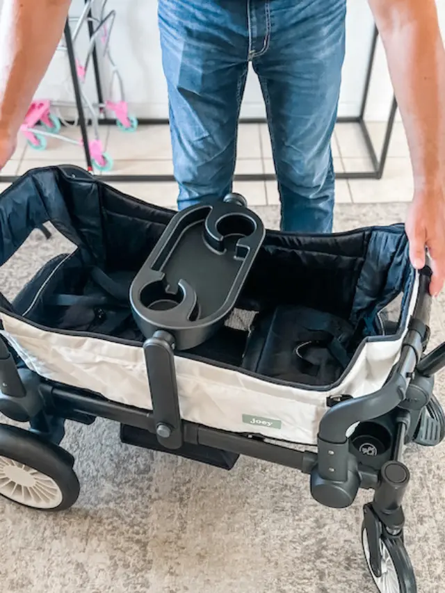 opening up the joey stroller wagon