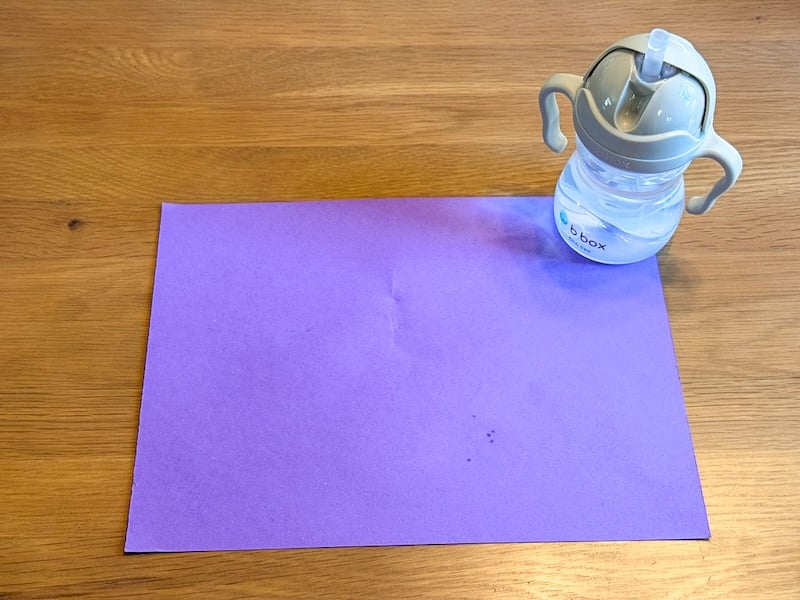 B.box weight straw cup spill test