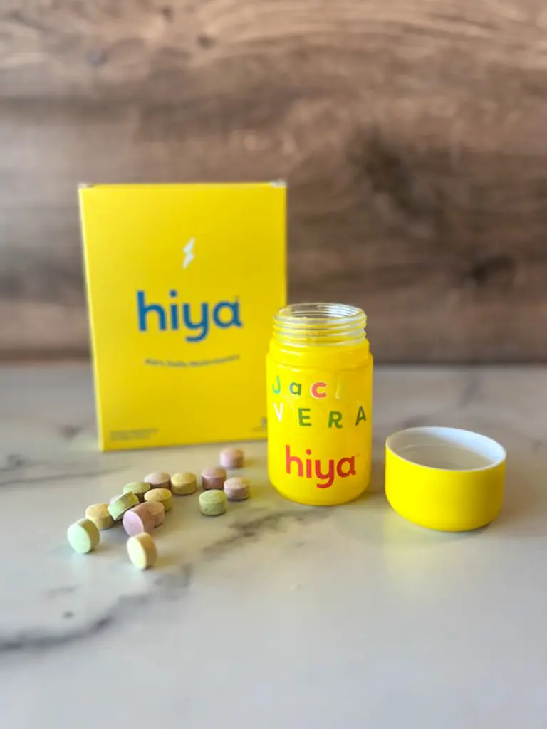 hiya displayed with vitamins