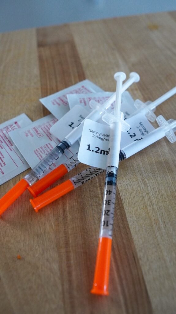collection of semaglutide syringes