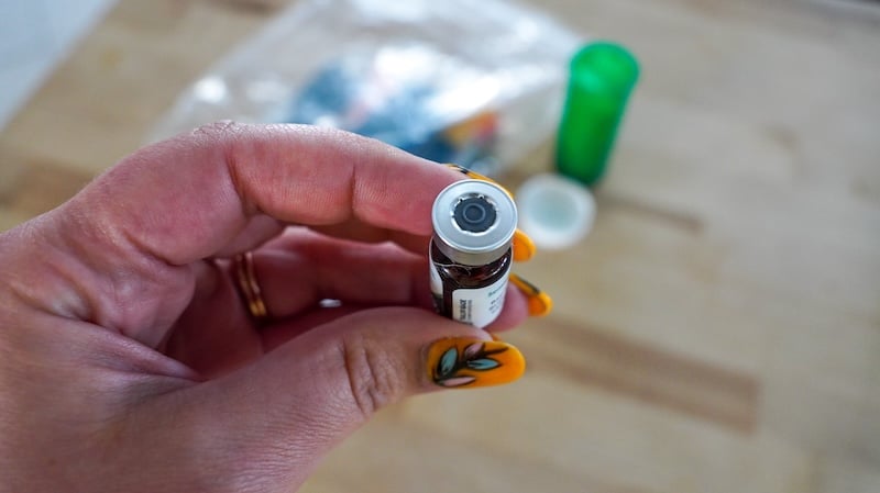 open top of semaglutide vial